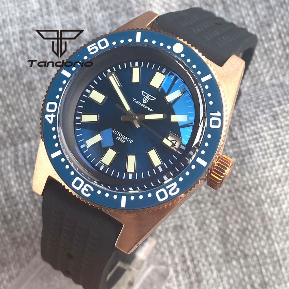Rubber Strap Diver - Tandorio 62 Mas CUSN8 Massief Brons
