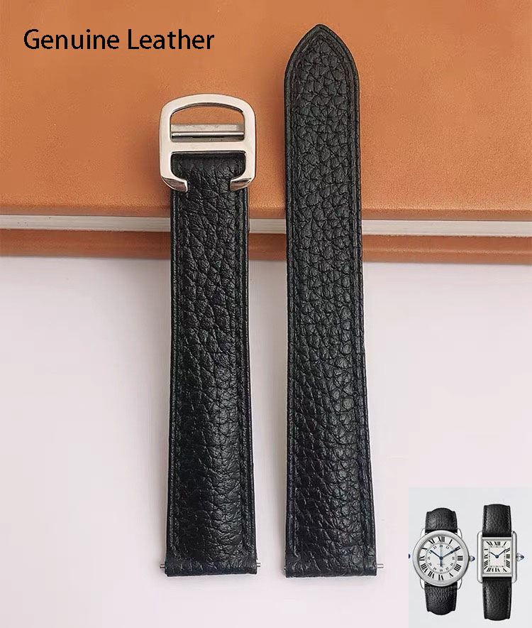 Cartier Watch Tank - Echt lederen horlogeband geschikt voor Cartier
