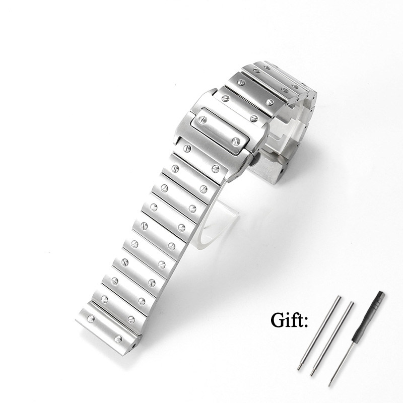 Cartier Watch Tank - 23mm hoogwaardige roestvrijstalen horlogeband voor Cartier