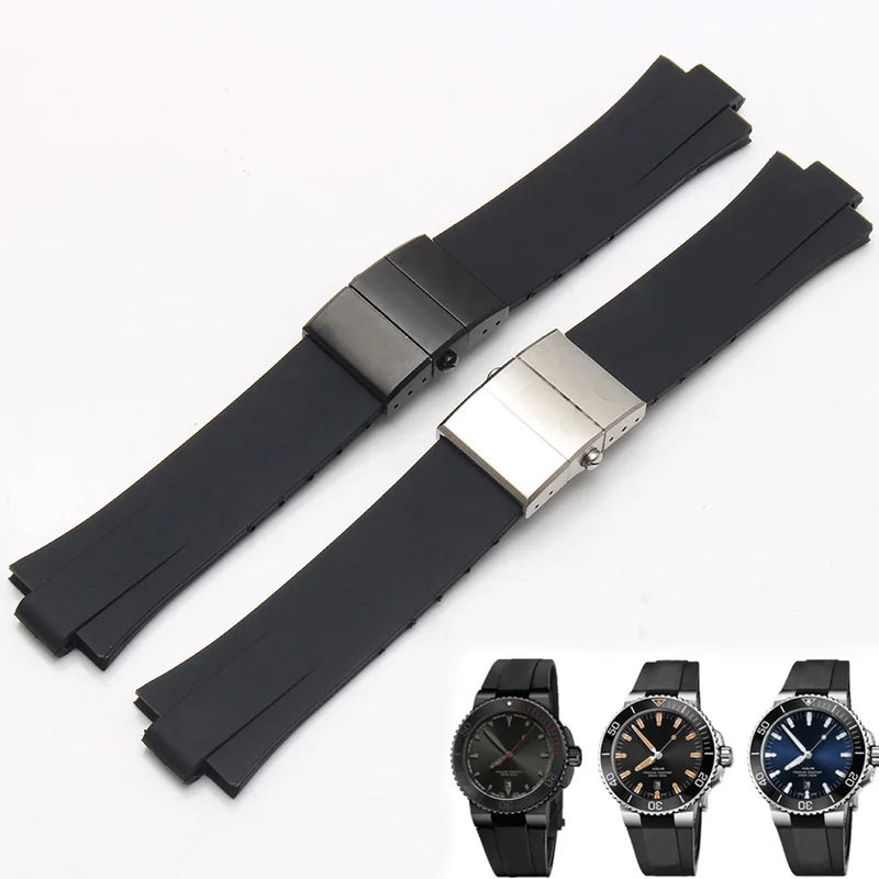 Rubber Strap Diver - Convexe Interface 24*11 Siliconen Rubberen Band
