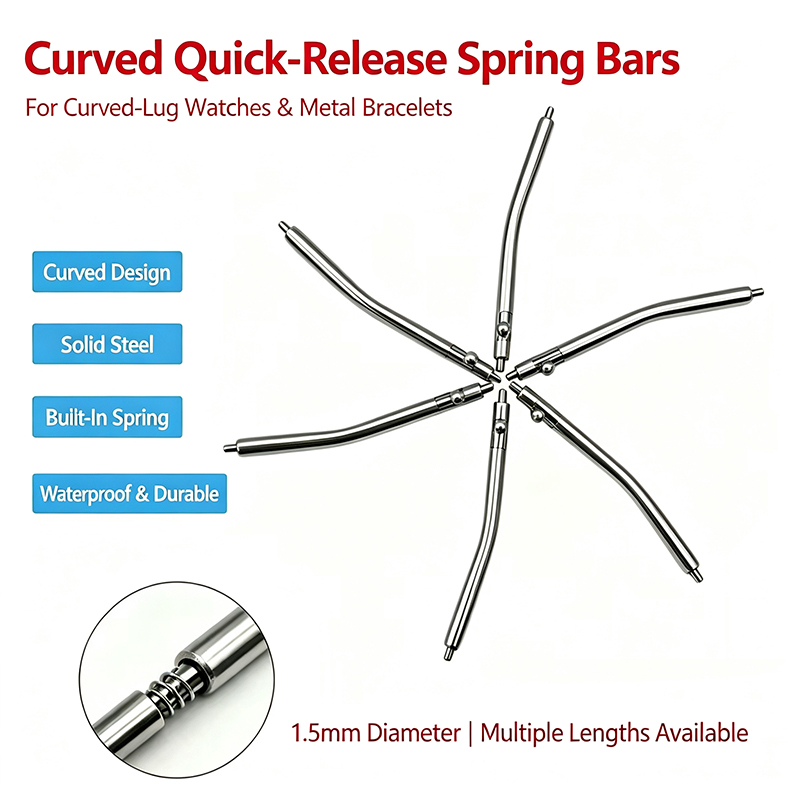 Curved Spring Bar - Dia 1,5 mm gebogen snelkoppelingsveerstift van