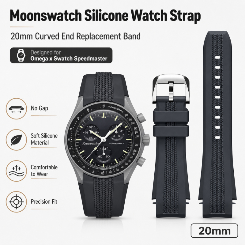 Omega Watch Speedmaster - 20 mm gebogen uiteinde zonder opening