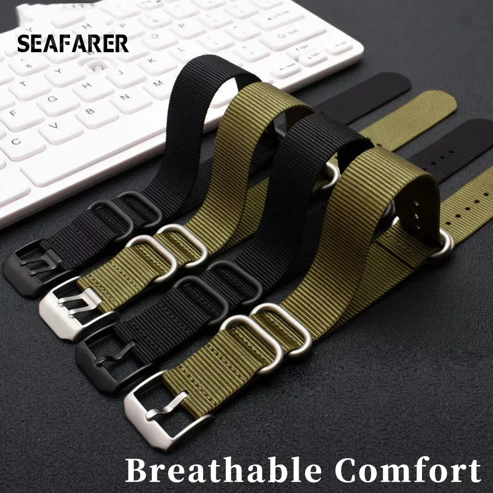 Perlon Strap Woven - Nylon Horlogeband Perlon Horlogebanden 22mm 23mm