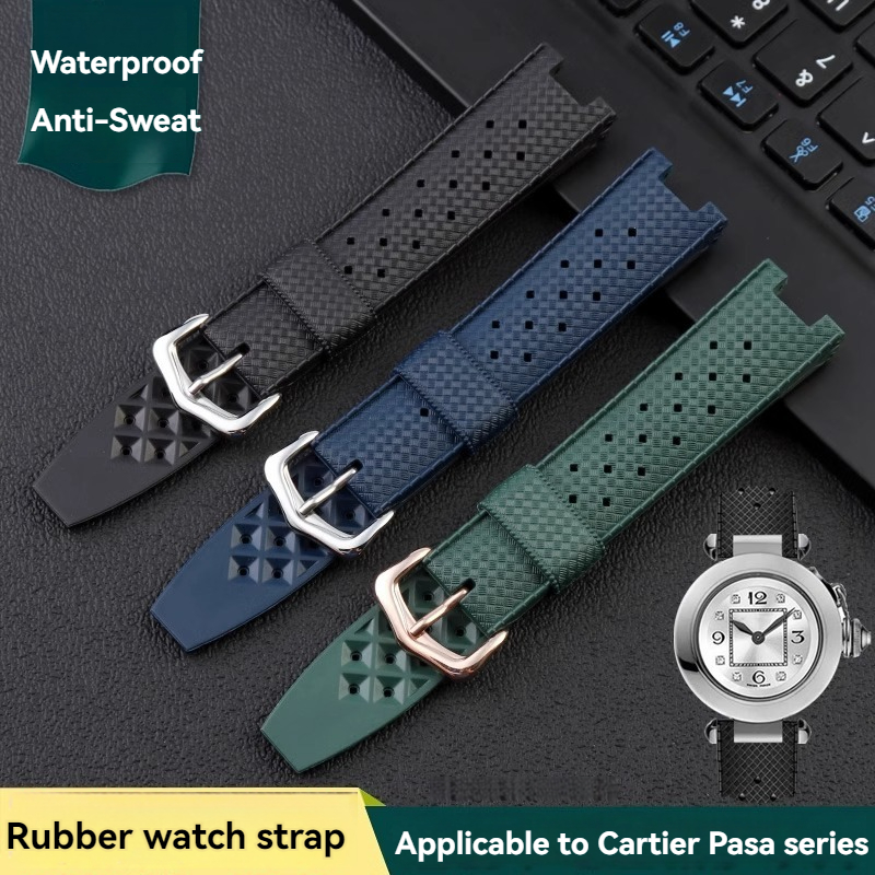 Rubber Heren Horlogeband Voor  - Cartier Watch Tank recensie en prijs