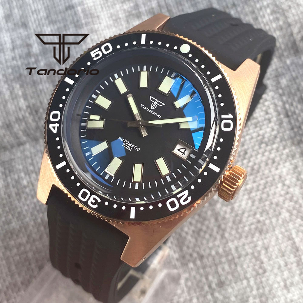 Tandorio 62 Mas CUSN8 Massief  - Rubber Strap Diver recensie en prijs