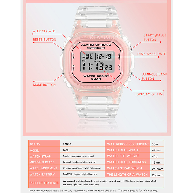 Sanda White Fashion Sport Horl - Rubber Strap Diver recensie en prijs