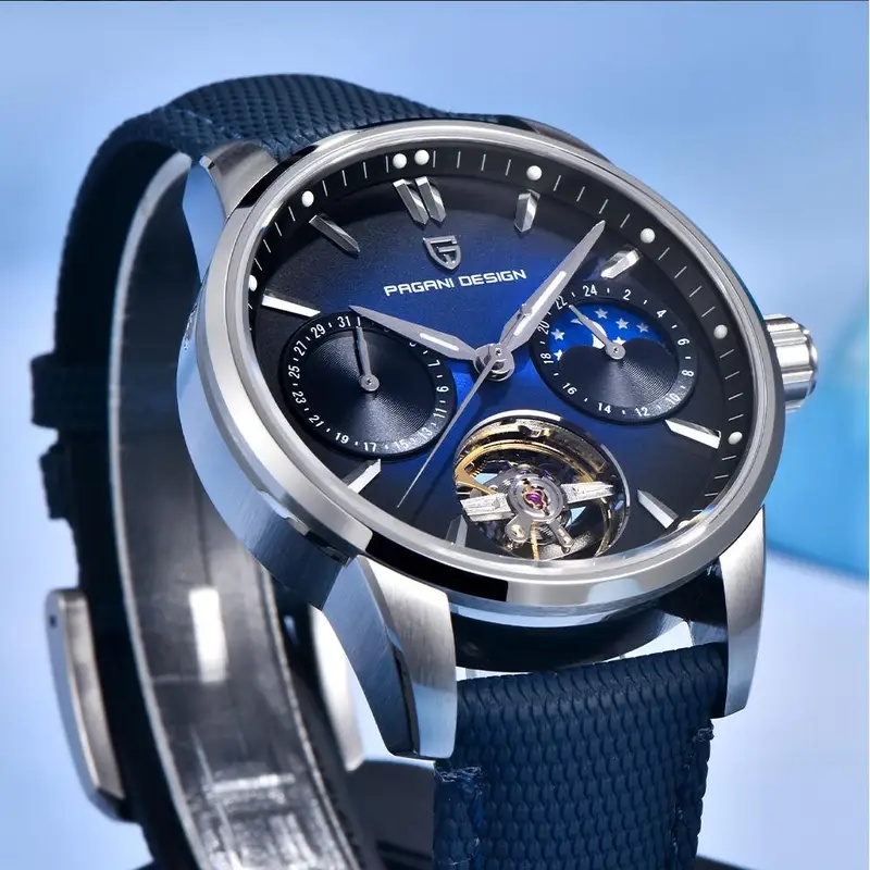 Luxe heren automatisch horloge - Canvas Strap Watch recensie en prijs