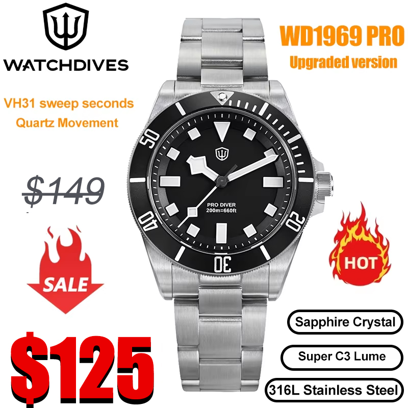 Watchdives WD1969 Pro 38 mm qu - Rolex Watch Submariner recensie en prijs